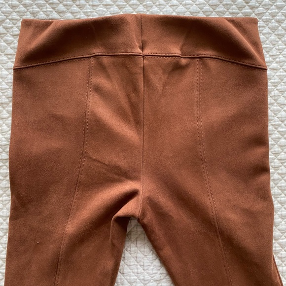 Anthropologie faux suede leggings EUC Size Euro 30 caramel brown colour - Picture 8 of 11